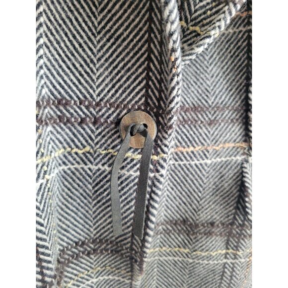 VINTAGE Barry Bricken Wool Plaid Blazer Cropped Fitted Size 12 - Picture 6 of 7